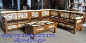 Kursi Tamu Sudut Kayu Jati Terbaru