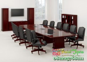 Meja Rapat Konverensi Minimalis Kayu Jati