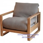 Sofa one seater kayu jati jepara