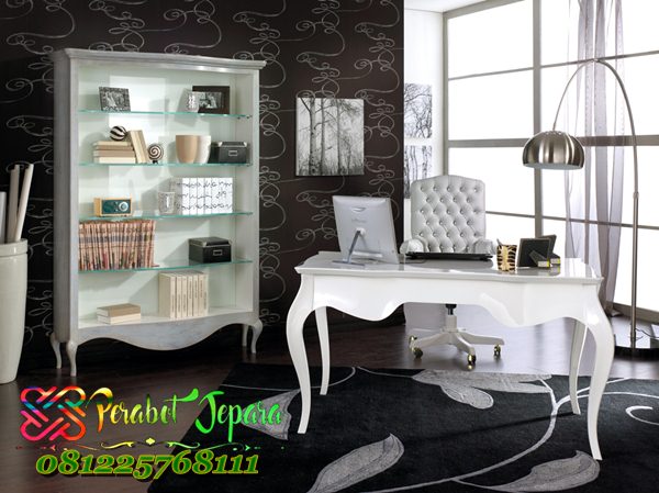 Meja Kantor Elegan Warna Putih Klasik FPK-17