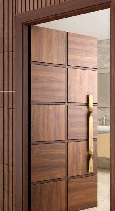 Pintu Kamar Minimalis Kayu Jati Model Modern (KPJ-10)