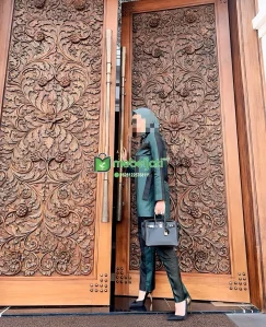 Pintu Kupu Tarung Ukir Jepara Kayu Jati Tua (KPJ-14)