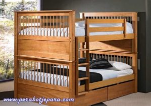 Tempat Tidur Susun Jati Mebel Jepara 120×200 cm