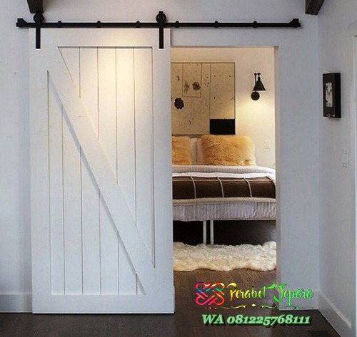 model pintu kamar tidur geser modern cat duco